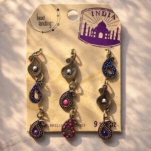 India Collection: Multicolor Paisley Earrings